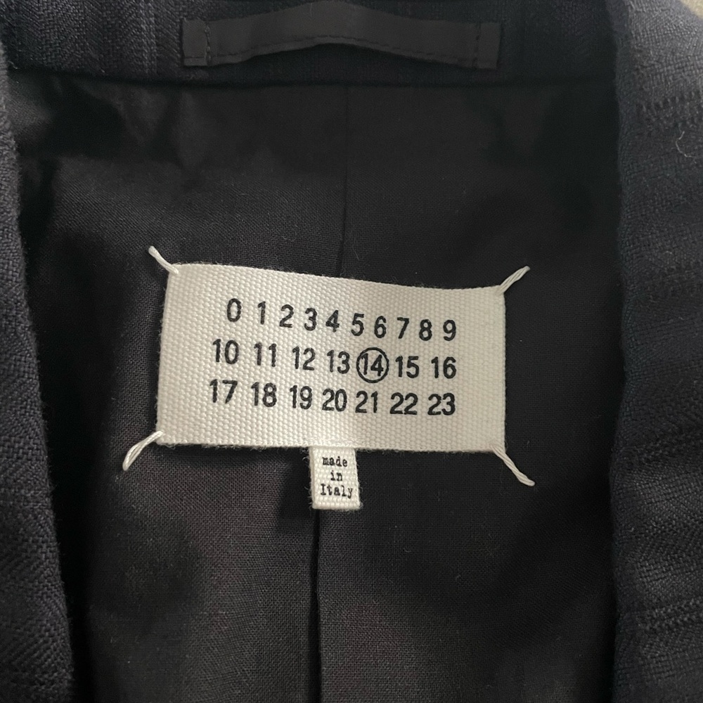 Maison Margiela Mens Pinstripe Wool Cotton Jacket - Picture 7 of 10